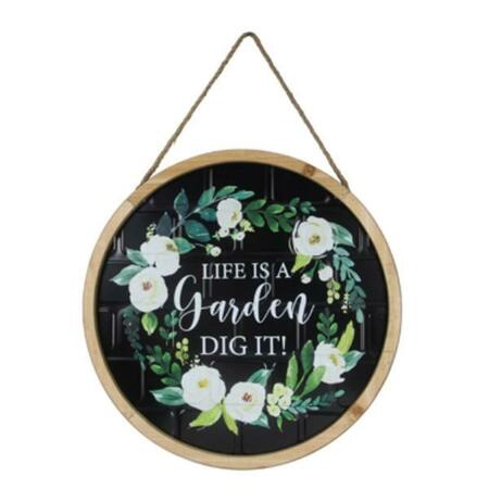 YOUNGS Wood & Metal Garden Wall Sign 71157